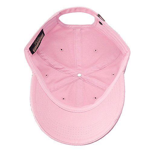 Falari Classic Baseball Cap Dad Hat 100% Cotton Soft Adjustable Size - color: Light Pink