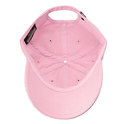 Falari Classic Baseball Cap Dad Hat 100% Cotton Soft Adjustable Size - color: Light Pink