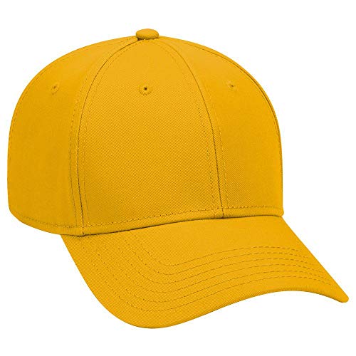 OTTO 6 Panel Low Profile Superior Cotton Twill Cap - color: Gold