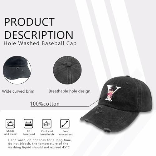 Custom Initial Letter Baseball Cap for Women, Personalized A-Z Monogram Washed Distressed Hat for Mom Gift - color: Classic Alphabetes A-z Cute Letter Caps Cute Baseball Hat 25