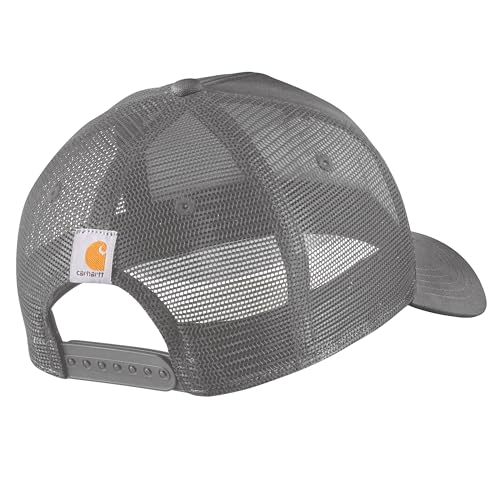 Carhartt Men's Rugged Flex Twill Mesh-Back Script Patch Cap - color: Steel