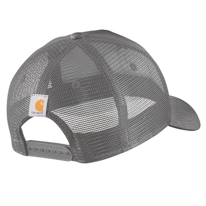 Carhartt Men's Rugged Flex Twill Mesh-Back Script Patch Cap - color: Steel