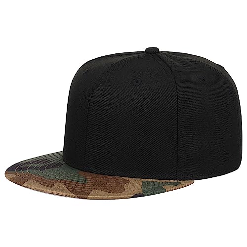 Lids Blank Dime Adjustable Snapback Hat - color: Black/Camo
