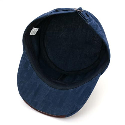 Cadet Hat Flat Top Hats Army Military Caps for Men Women - color: Navy C