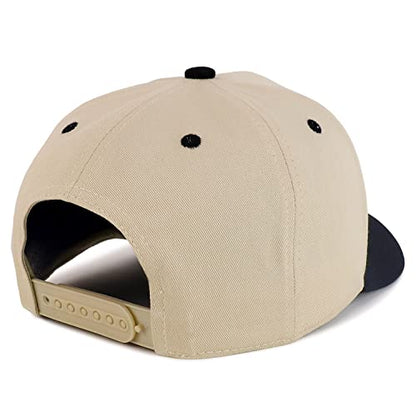 Trendy Apparel Shop Old English D Embroidered 5 Panel High Crown Cotton Pro Style Cap - color: Black Stone