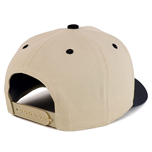 Trendy Apparel Shop Old English D Embroidered 5 Panel High Crown Cotton Pro Style Cap - color: Black Stone