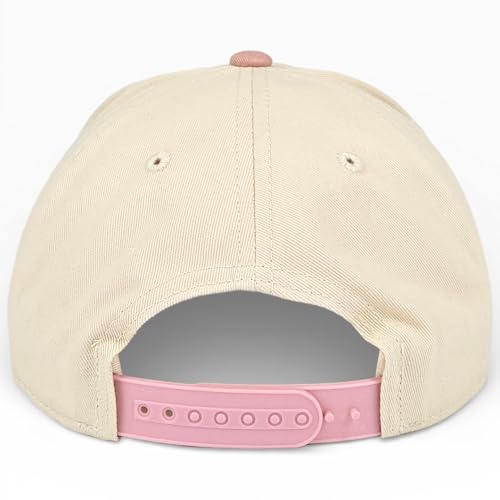 E BY ELIDAN Two Tone A-Frame Trucker Hat, 5-Panel Blank Baseball Snapback - color: Stone Mauve