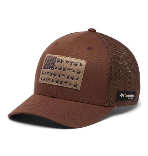 Columbia Unisex PHG Game Flag Mesh Ball Cap - color: Tobacco/Hunting Flag, size: Medium