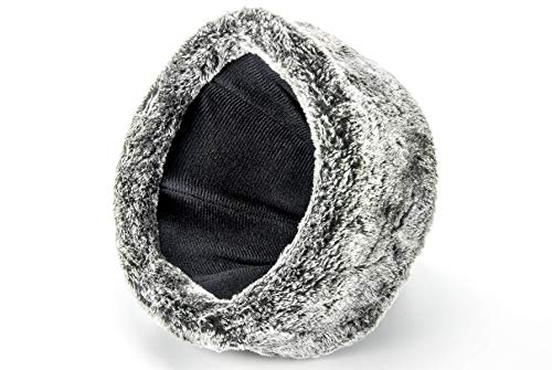 ihvan online Turkish Ottoman Bork Hat, Ertugrul Faux Leather Fur Winter Cap - color: Black / Style-3