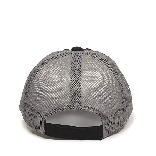 Outdoor Cap Garment Washed Meshback Cap - color: Black/Dark Grey