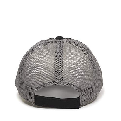 Outdoor Cap Garment Washed Meshback Cap - color: Black/Dark Grey
