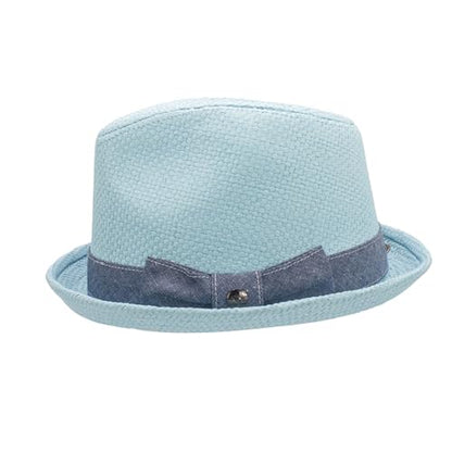 Peter Grimm Depp Fedora Hat - color: Aqua, size: Small-Medium