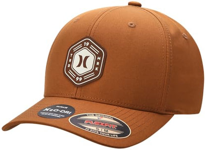Hurley Mens Moisture-Wicking Quick-Dry Curved Bill Baseball Cap - color: Terra Cotta