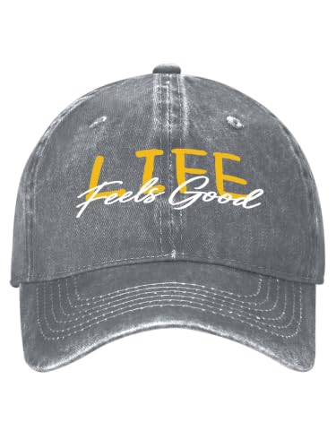Inspirational Quote Baseball Cap Adjustable Cotton Dad Hats for Women Men - color: Gray