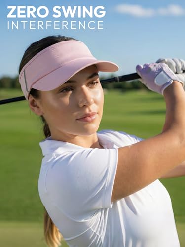 Sun Visor Hat for Women & Men UV Protection Lightweight Sports - color: Pink