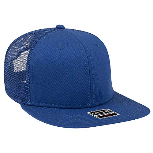 OTTO SNAP Hawaiian Pattern Square Flat Visor 6 Panel Pro Style Snapback Hat - color: Royal