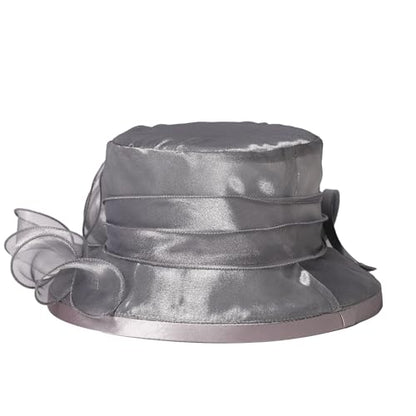 Floral Wedding Hat for Women's Tea Party Fascinators Kentucky Church Derby Hats - color: Grey