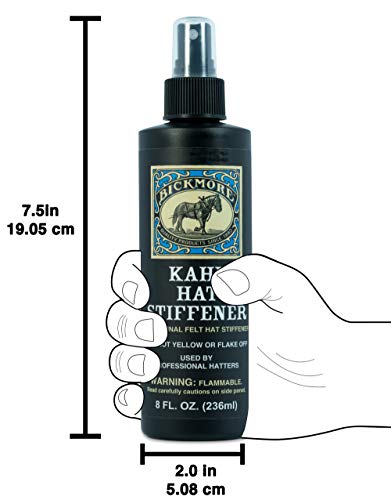 Bickmore Kahl Hat Stiffener Spray for Felt & Fabric Hats Clear
