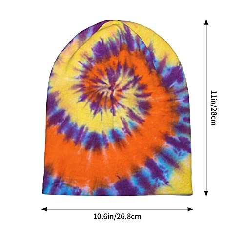 Gamepad Print Slouchy Beanie Skull Caps Chemo Hats Baggy Headwear for Men Women Jogging Cycling - color: Tie Dye