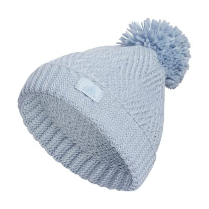 adidas Kids Twilight Ballie Pom Beanie - color: Wonder Blue/Ash Blue