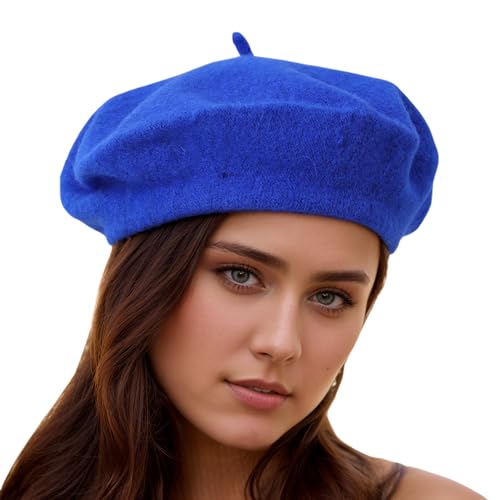 French Beret Hats for Women - Classic and Stylish Women's Beret Collection for Effortless Chic, Perfect for Any Occasion - color: Royal Blue