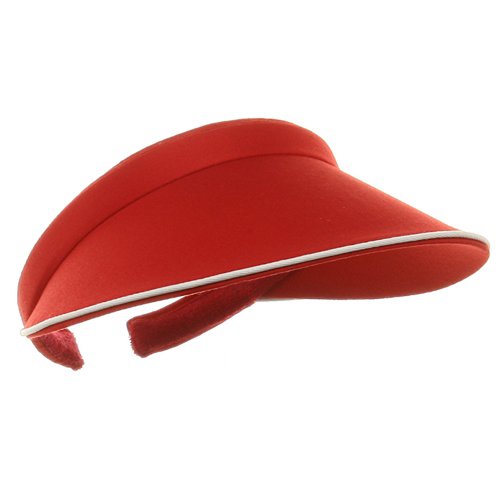 Piping Clip On Visor - color: Red