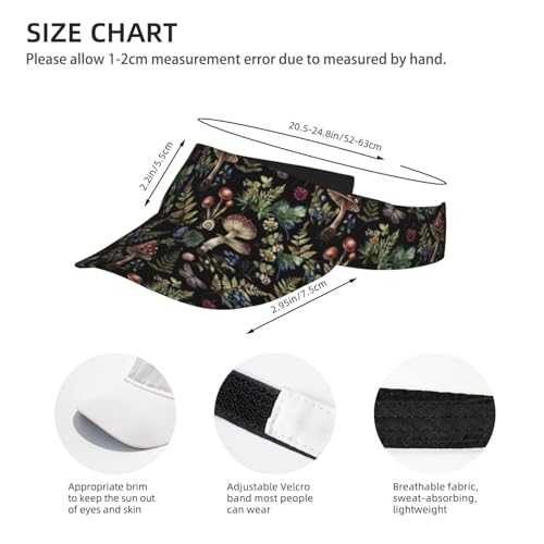 Unisex Adjustable Sports Sun Visor - color: Wild Mushroom