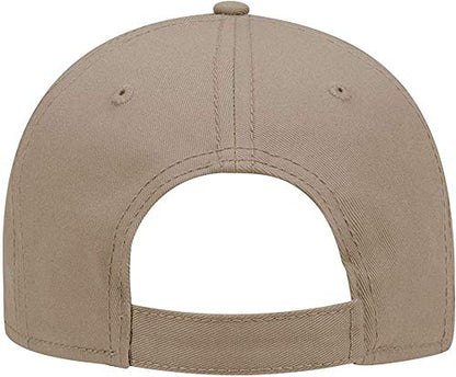 Ashen Fane 6 Panel Structured Low Profile Superior Cotton Twill Basic Baseball Hat - color: Dark Khaki
