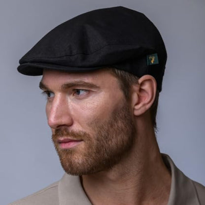 Mucros Weavers Summer Light Linen Cap - color: Black, size: Small