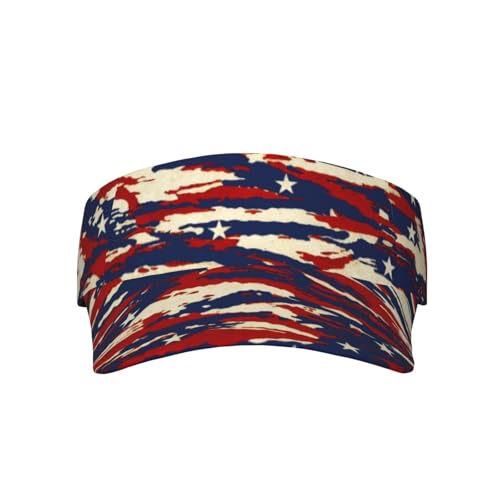 Adjustable Sun Visor Hats, Lightweight Open-Top Sports Visors - color: American Camo