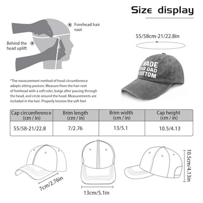 I Made Your Dad A Bottom Hat for Men Funny Dad Hat Funny Gifts for Men - color: Pigment Gray