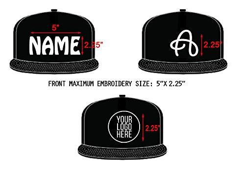 Custom Hat. 6089 Classic Snapback. Embroidered. Place Your Own Text/Logo - color: Black/Orange