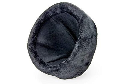 ihvan online Turkish Ottoman Bork Hat, Ertugrul Faux Leather Fur Winter Cap - color: Black / Style-13