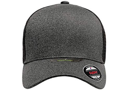 Flexfit Melange Unipanel Trucker Cap - color: Dark Grey/Black, size: X-Small-X-Large