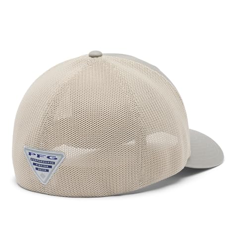 Columbia Unisex PFG Logo Mesh Ball Cap - color: Grey Green/Fossil/Us Fish Flag, size: Small-Medium