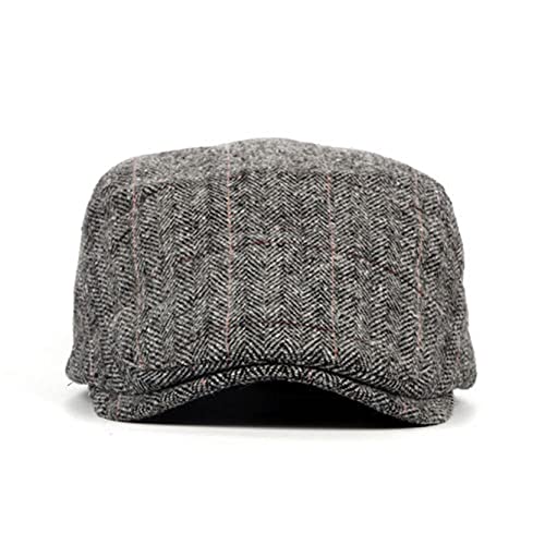 2 Pack Men's Plaid Cotton Flat Newsboy Ivy Cabbie Golf Gatsby Cap Hat - color: 654bg
