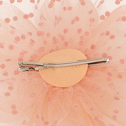 AQOKKA Women Fascinators Hats Flower Fascinators with Headband and Clip Tea Party Headwear for Women and Girls - color: 1 Pc 7" Diameter / Champagne