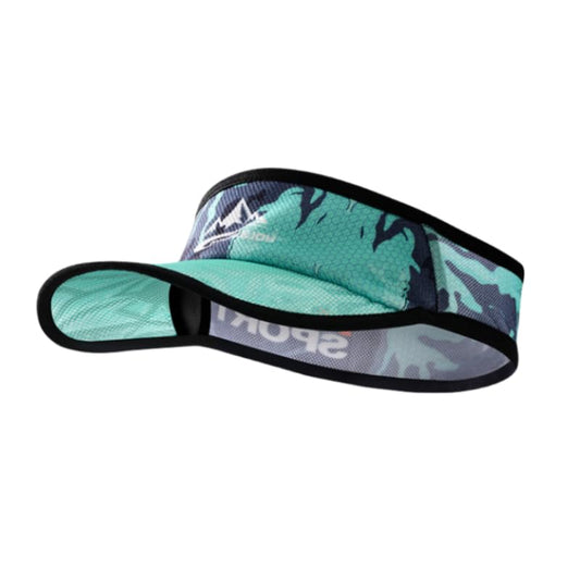 Sport Sun Visor Hats for Men Women Headsweats Sunvisor Cap for Men Women Sun Visors for Running, Golf, Tennis, Softball - color: Cyan-fish (Towel Cloth)