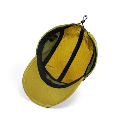 Clakllie Quick Dry 5 Panel Cap for Men Summer Folding Outdoor Hat Breathable Baseball Cap Unstructured Running Hiking Hats - color: Yellow