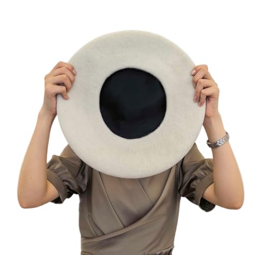 French Wool Beret Hats for Women Man - color: Xl-white
