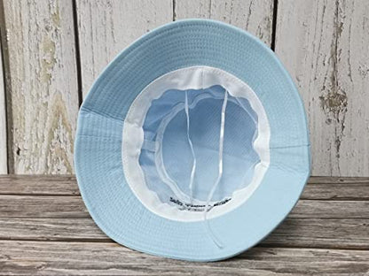 Women Want Me Fish Fear Me Embroidered Bucket Hat for Men Boy - color: Women Want Me Fish Fear Me - Light Blue