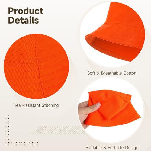 12 Pcs Bucket Hats - Plain Bucket Sun Hats for Men and Women, Unisex Solid Color Summer Caps, Foldable Cotton Fisherman Hats for Outdoor Walking, Hiking, Fishing, Travel