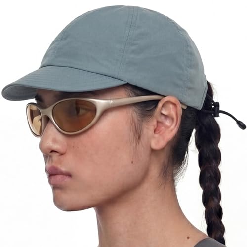 UNDERCONTROL Colorful Cycling Supplex Cap UPF 40 Low Profile Short Brim Foldable Quick Dry Outdoor Sports Adjustable hat - color: Sky Blue