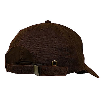 Glory Max 100% Cotton Baseball Cap Classic Plain Low Profile Golf Dad Hat Buckle Adjustable - color: Coffee
