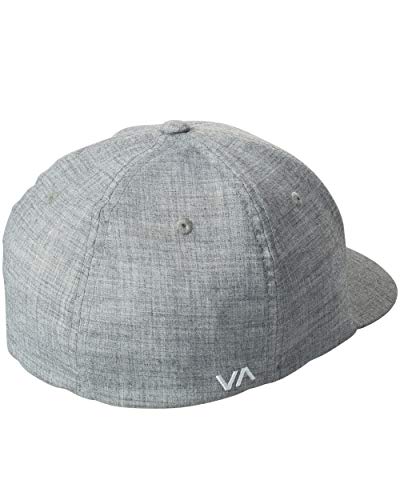 RVCA Men's Flexfit Curved Brim Fitted Hat - color: Rvca Flexfit/Heather Grey, size: Large-X-Large