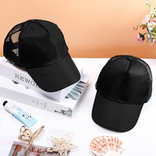 12Pack Mesh Trucker Hats, Bulk Black Trucker Cap