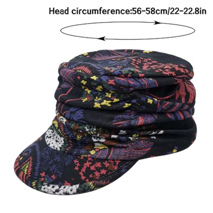 XYIYI Women Cancer Headwear Soft Chemo Beanie Baseball Cap - color: Black Flower