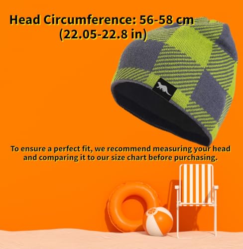 OTTER Waterproof Beanie for Men Women - color: Green-grey