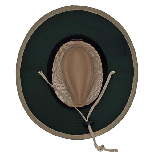 Panama Jack Men's Original Canvas Safari Sun Hat, UPF 50+ Sun Protection Cap, 2.5" Brim - color: Brown, size: Medium