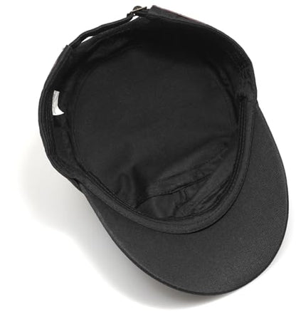 Army Cadet Cap for Men Women Military Flat Top Cap Baseball Caps - color: Star Black
